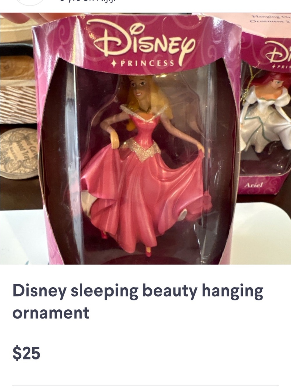 Disney Princess Sleeping Beauty Pink Dress Ornament